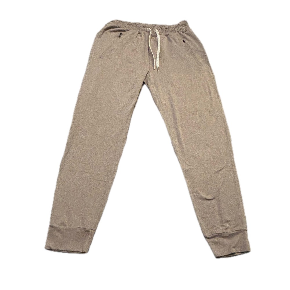 Vuori Ponto Performance Jogger Mens Medium Heathered Tan V438 Stretch